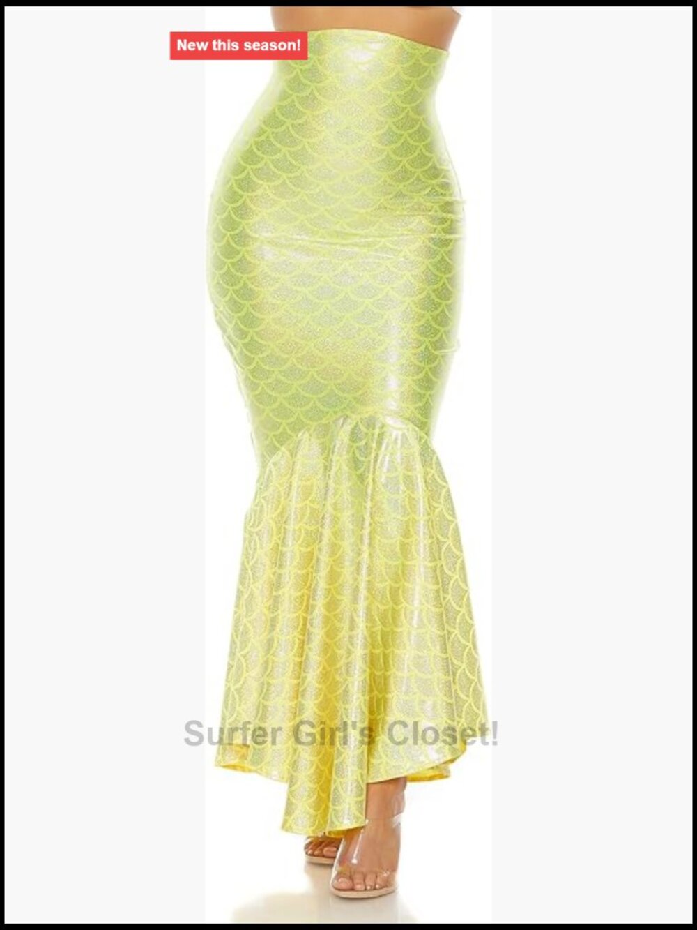 Mermaid Skirt Halloween Costume Sequin Hologram Women's Fantasy